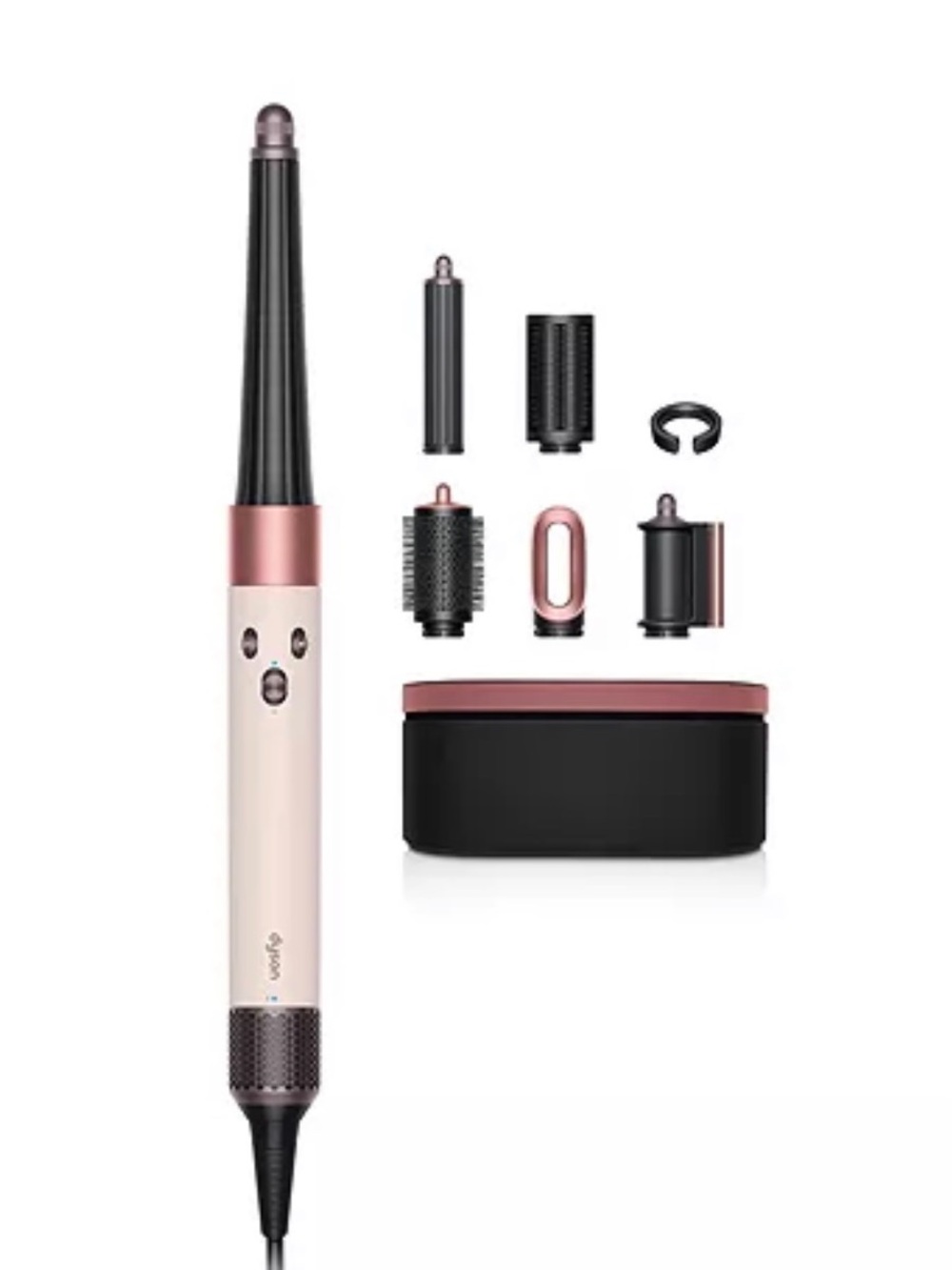 Dyson White and Rose Gold Multi-Styler Hair Tool with Attachments